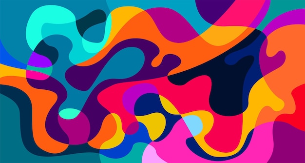 Vector forma líquida abstracta diseño geométrico fluido ondas de gradiente aisladas con líneas geométricas puntos batik patrón de indonesia ilustración vectorial