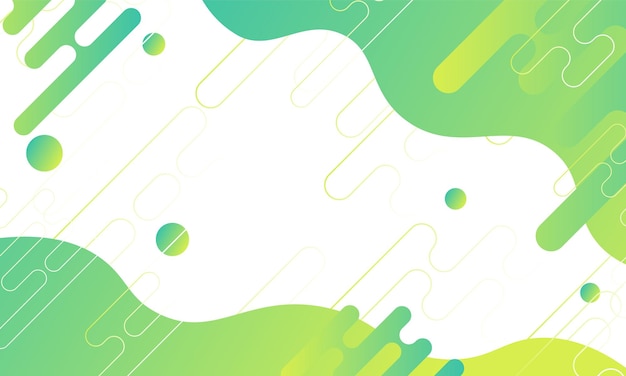 Forma líquida abstracta Hermosa plantilla verde banner con fondo de tecnología de puntos de color degradado Diseño con diseño vectorial