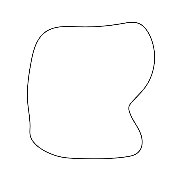 Forma de líquido con contornos en fondo blanco