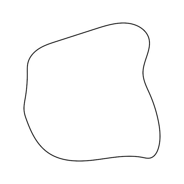 Forma de líquido con contornos en fondo blanco