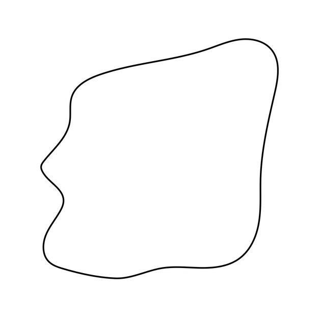 Forma de líquido con contornos en fondo blanco