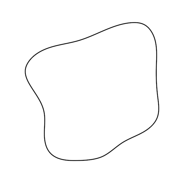 Forma de líquido con contornos en fondo blanco