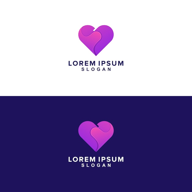 Forma del logo de corazón