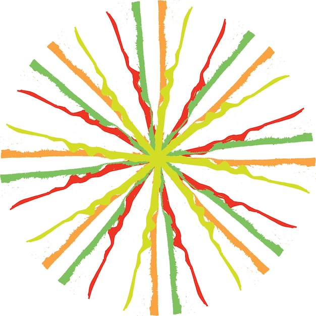 Forma luminosa abstracta Explosión de saludo Ilustración vectorial