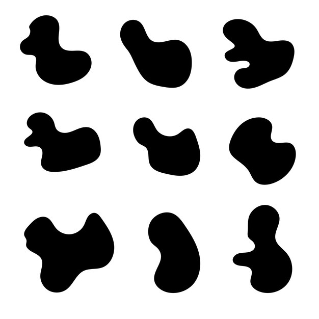 Forma de mancha orgánica Forma de manchas abstractas Vector elementos gráficos modernos