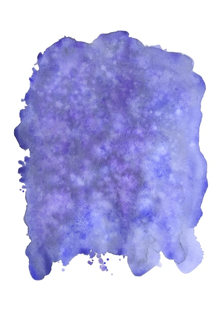 Forma de mancha pintada a mano de acuarela púrpura. Vector de textura abstracta utilizado como elemento en el diseño de fondo decorativo de encabezado, folleto, cartel, tarjeta, portada o pancarta.