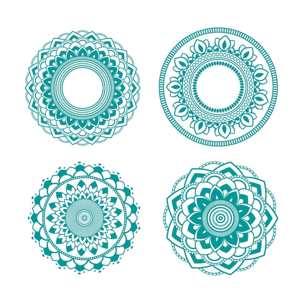 forma de mandala Colección de vectores de conjuntos coloridos