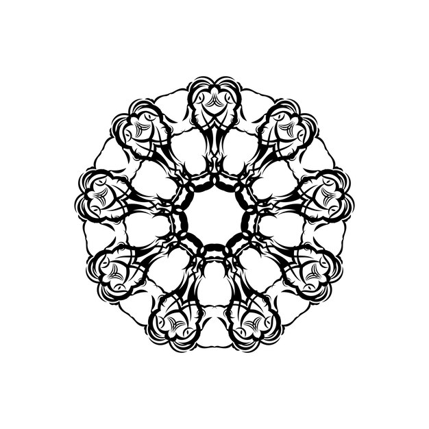 Forma de mandala simple para colorear. mandala de vector.