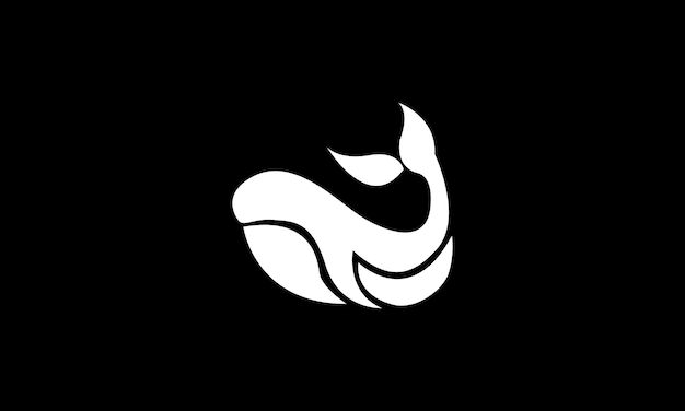 Forma moderna pez mamífero orca ballena logo vector símbolo icono diseño gráfico ilustración