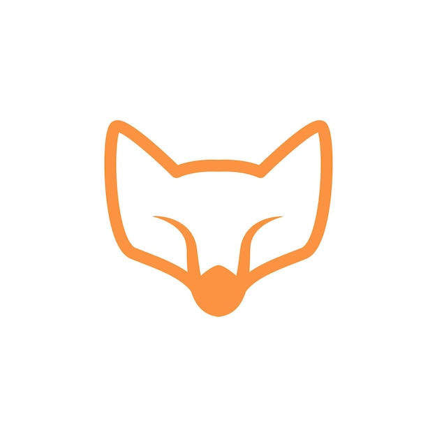 Forma moderna única cabeza fox logo símbolo icono vector gráfico diseño ilustración idea creativa