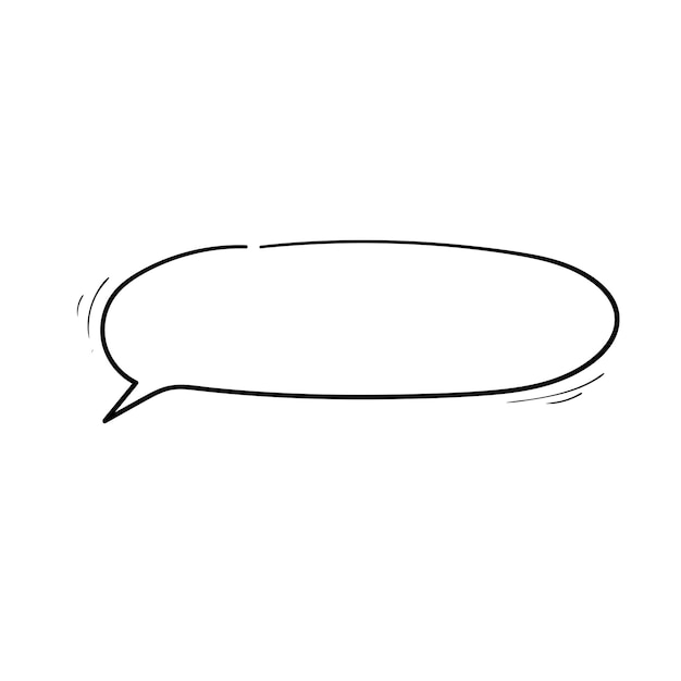 Forma de nube cómica de burbujas de discurso Estilo de boceto de garabato dibujado a mano Mensaje de chat de burbujas de discurso
