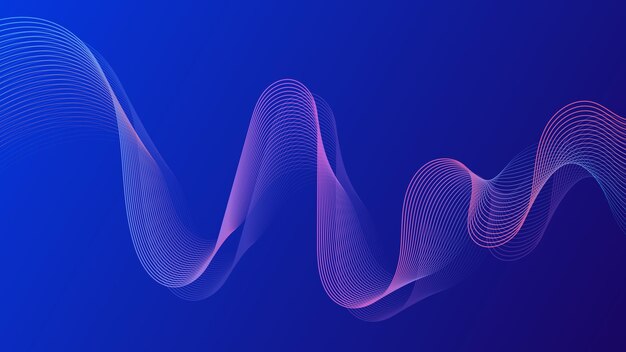 Forma de onda plantilla de vector de fondo musical ondulado de la Serenata