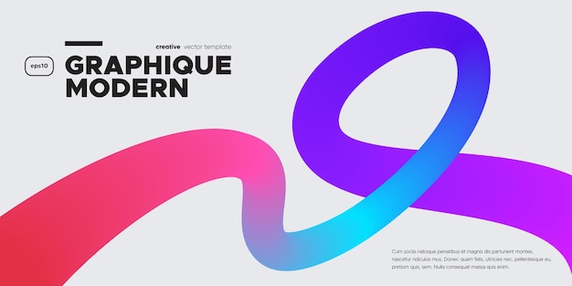 Forma ondulada con gradiente de colores Ilustración vectorial