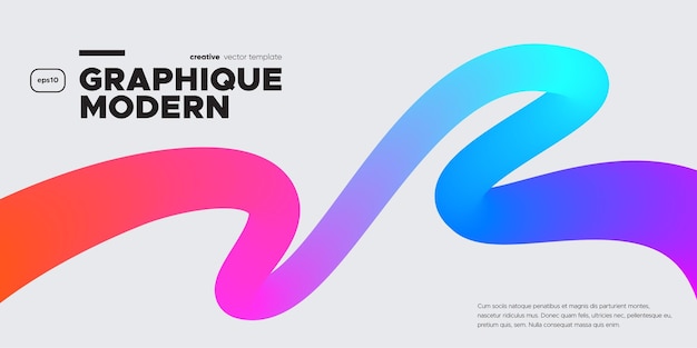 Forma ondulada con gradiente de colores Ilustración vectorial