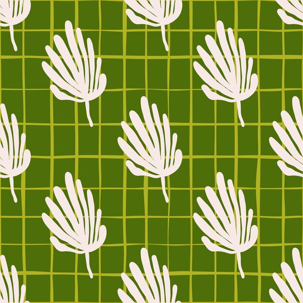 Forma orgánica simple patrón sin costuras hojas tropicales fondo papel tapiz de decoración inspirado en Matisse telón de fondo floral diseño para tela superficie de impresión textil envoltura de cubierta