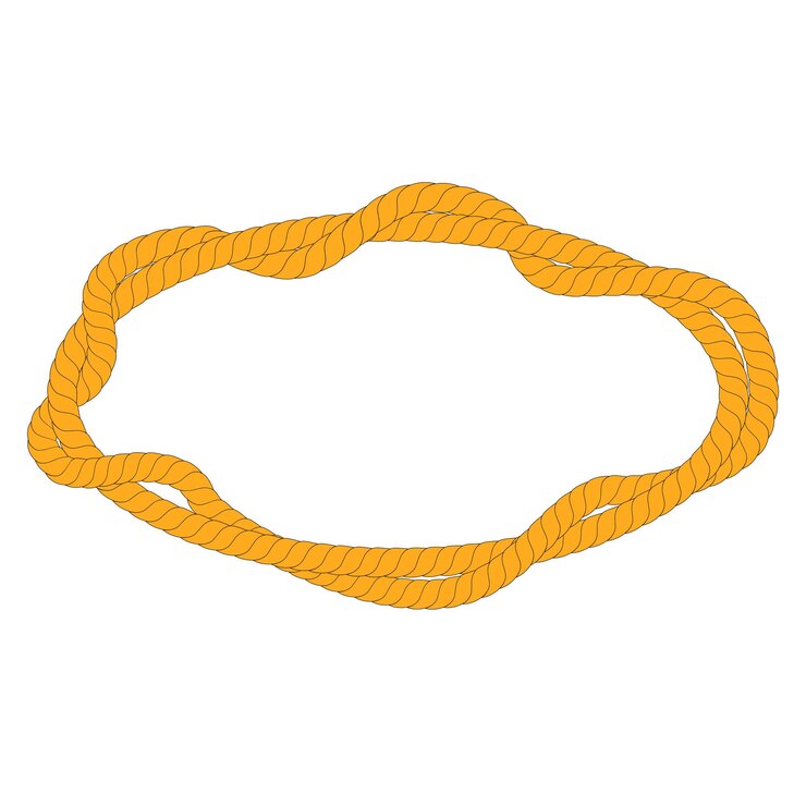 Vector forma ovalada vectorial simple de 2 cuerdas marrones