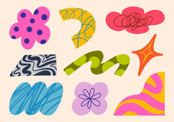 Vector forma y patrón abstractos caprichosos