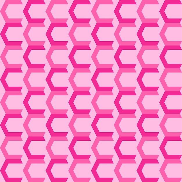 Forma de patrón de repetición geométrica rosa. diseño de marco cuadrado de fondo de vector