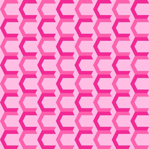 Forma de patrón de repetición geométrica rosa. diseño de marco cuadrado de fondo de vector