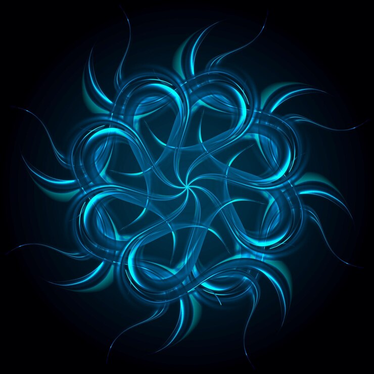 Vector forma de patrón de vector ondulado resplandor azul