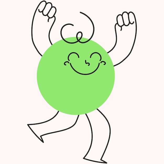 Forma de personaje lindo con expresión facial Ilustración vectorial aislada de dibujos animados