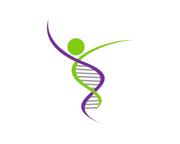 Forma de personas sanas con hélice de ADN