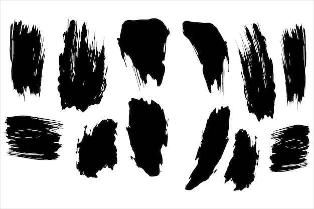 Forma de pincel de tinta retro para el diseño de camisetas