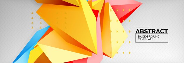 Forma poligonal 3d fondo geométrico triangular composición abstracta moderna