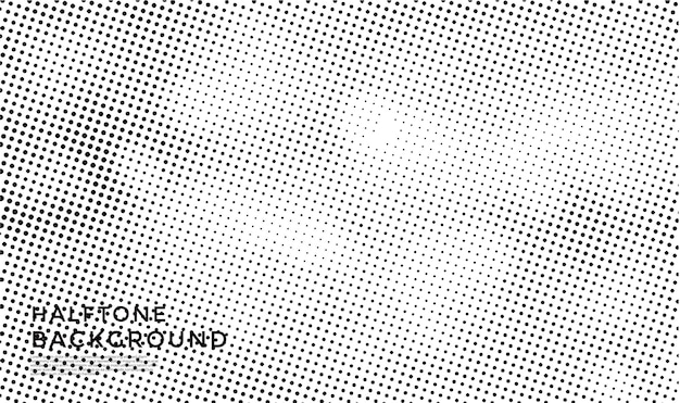 Forma de puntos blancos y negros de banner de vector de semitono de grunge abstracto