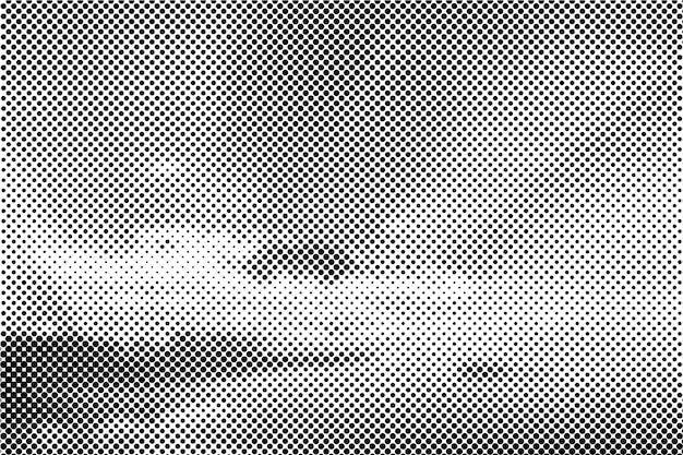 Forma de puntos blancos y negros de banner de vector de semitono de grunge abstracto