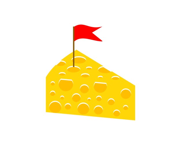 Forma de queso con bandera