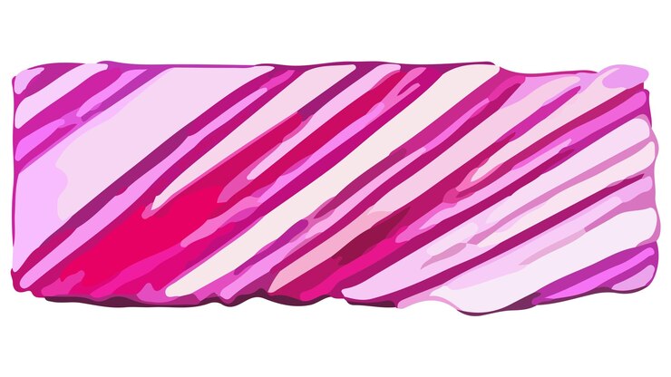 Vector forma rectangular rosa con pinceladas diagonales en estilo grunge formas irregulares y bordes ásperos elemento de diseño