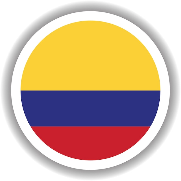 Forma redonda de la bandera de Colombia