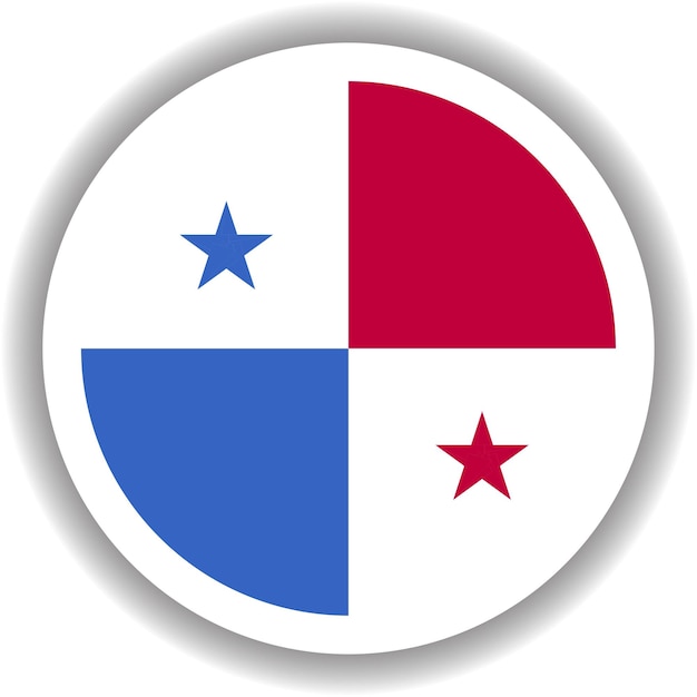 Forma redonda de la bandera de panamá