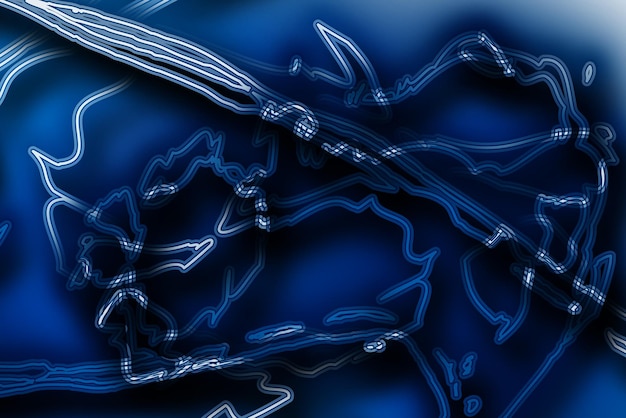 Forma rota abstracta eléctrica creativa moderna con diseño de vector de fondo de color azul y blanco