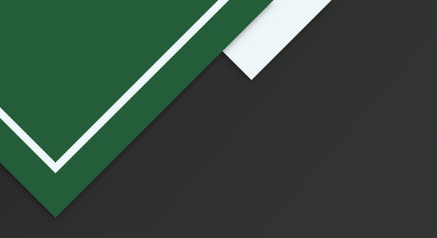 Forma simple abstracta con fondo de color verde, blanco y negro con estilo Papercut para papel tapiz