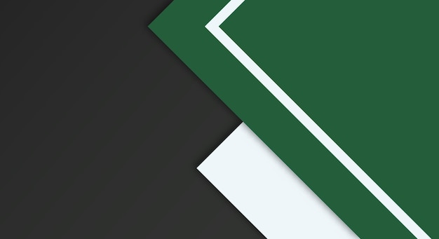 Forma simple abstracta con fondo de color verde, blanco y negro con estilo Papercut para papel tapiz