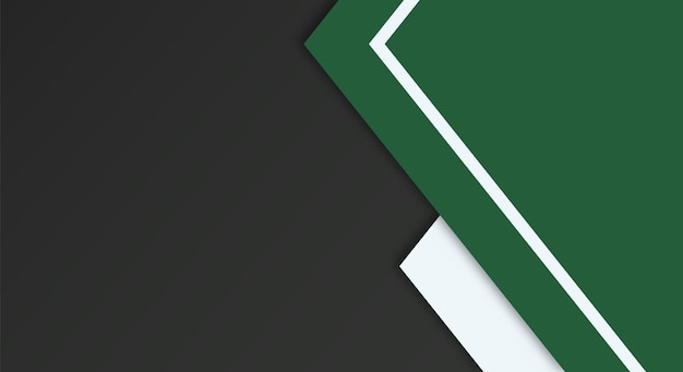 Forma simple abstracta con fondo de color verde, blanco y negro con estilo Papercut para papel tapiz