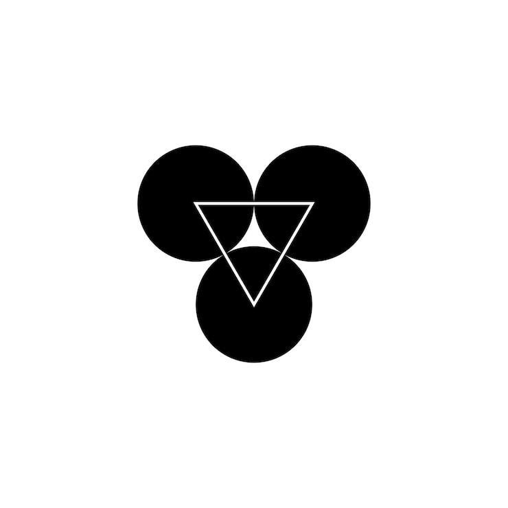 Vector la forma del triángulo en la forma del círculo 3 se puede usar para el sitio web de logo gram o el elemento de diseño gráfico