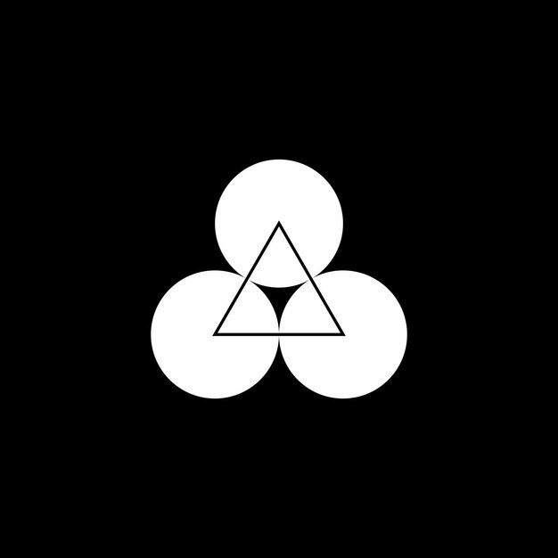 La forma del triángulo en la forma del círculo 3 se puede usar para el sitio web de Logo Gram o el elemento de diseño gráfico