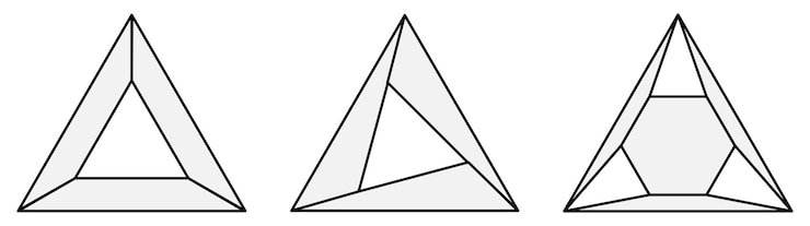 Vector forma de triángulo simple que parece una piedra preciosa pulida.