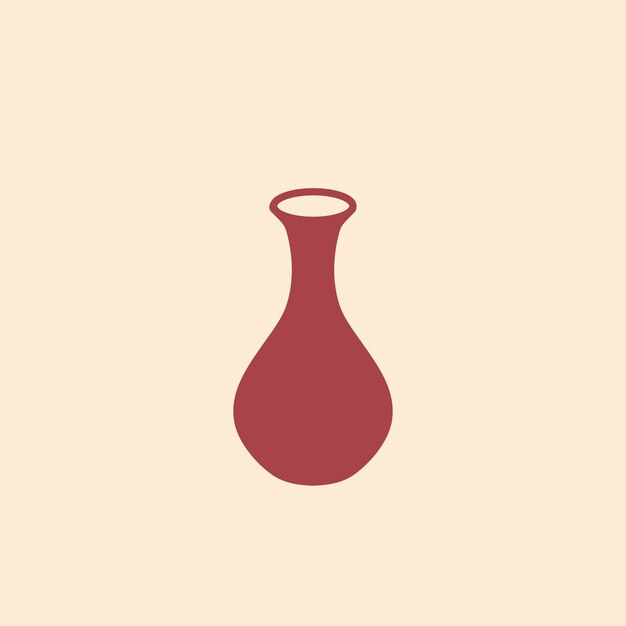 Forma vectorial simple de la olla de flores