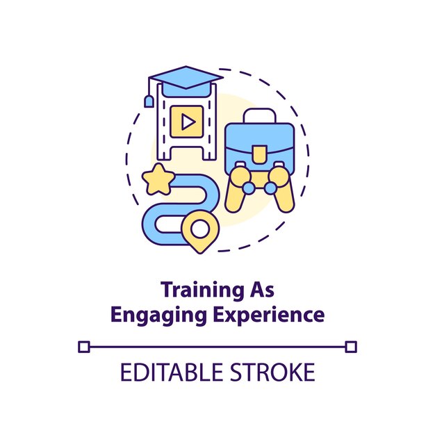 Formación como icono del concepto de experiencia atractiva