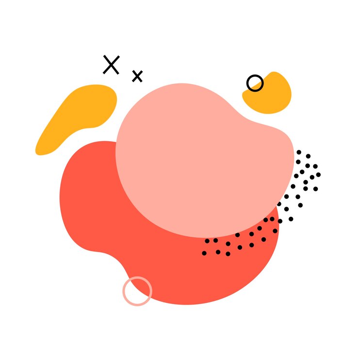 Vector formas abstractas aisladas con puntos formas para un fondo minimalista plantilla