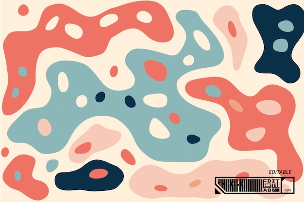 Formas abstractas en colores apagados que crean un diseño fluido y moderno para varias aplicaciones