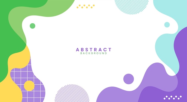 Formas abstractas de colores con fondo plano