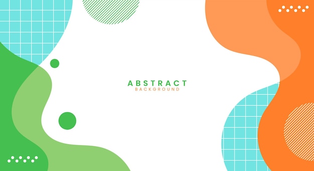 Formas abstractas de colores con fondo plano