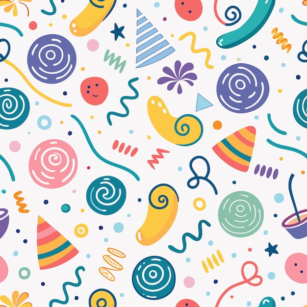 Formas abstractas coloridas Diseño de fondo de patrón sin costuras