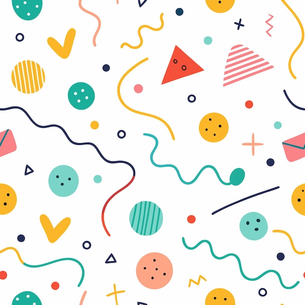 Formas abstractas coloridas Diseño de patrones sin costuras