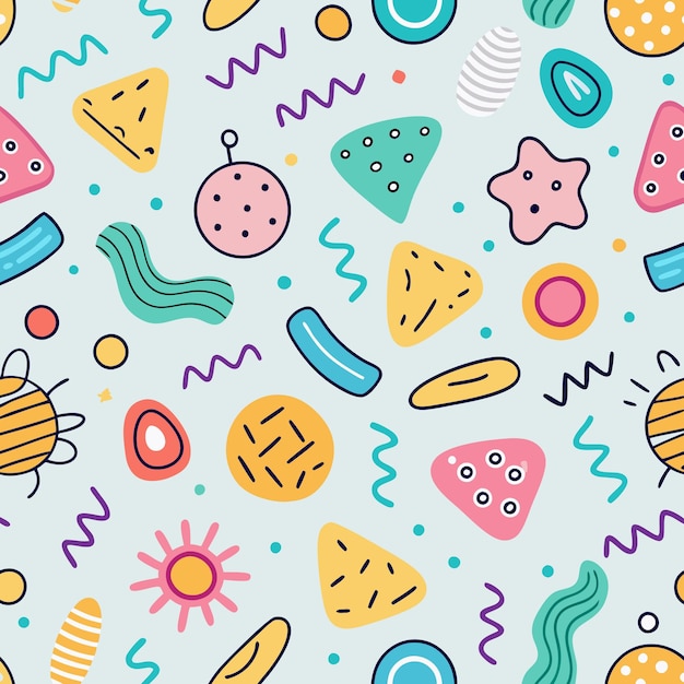 Las formas abstractas coloridas el patrón sin costuras